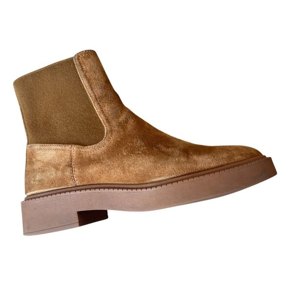 VINCE "Kegan" Brown Suede Leather Water Repellent Chelsea Ankle‎ Boots Size 7.5 - Picture 5 of 10